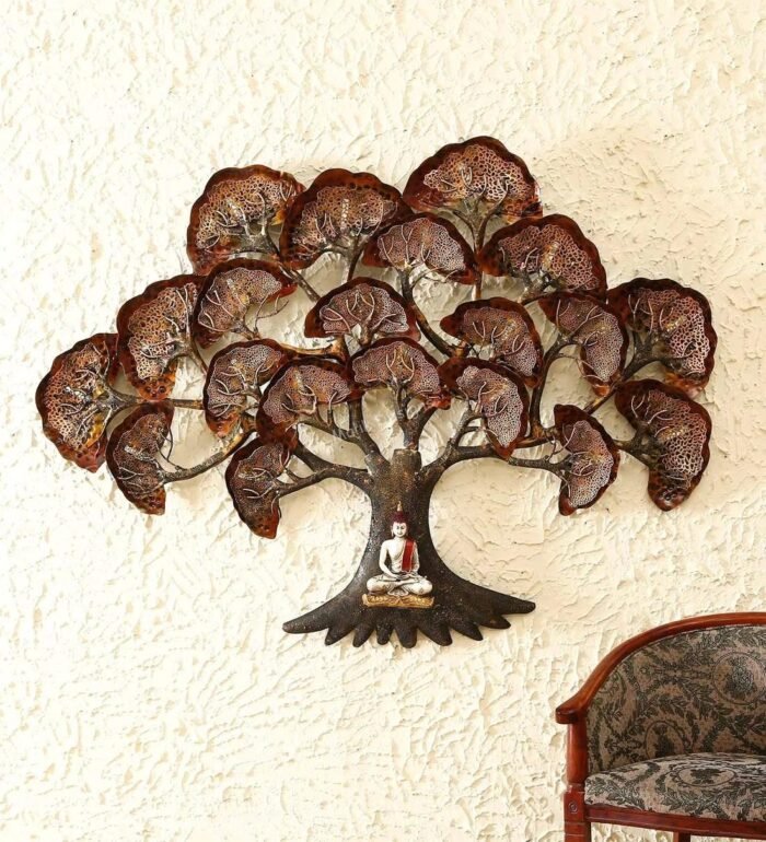 metal wall tree decor