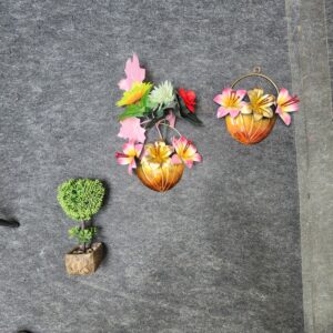 Malik Designs Metal Wall Art, Irons 3D flower wall decoration-Indoor And Outdoor Garden Wall Decorative item for living room, dining room,bedroom, home, office, café and for gift purpose