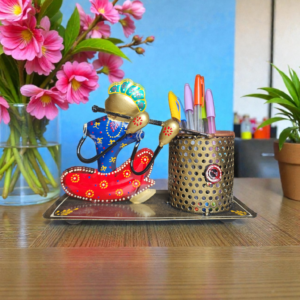 Rajasthani Musician Pen Stand with Iron Art Office, study room, kids room ya gifting